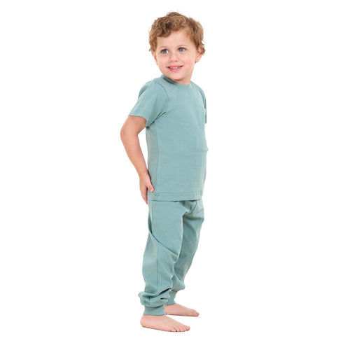 Boys summer pajama set Stone Blue t-shirt + Pants